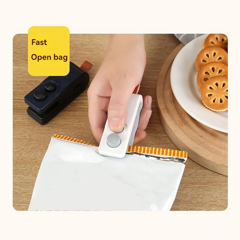 2 In 1 Mini Bag Sealer USB Rechargeable Chip Bag Sealer Heat Seal  Portable Handheld Vacuum Food Sealer Bag B