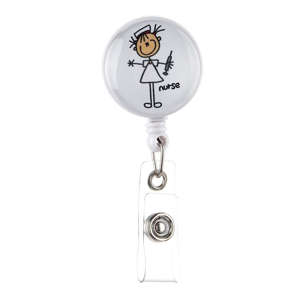 Gifts Work Name Tag Cute Nurses Swivel Clip Retractable Badge Reel Holder for Nurse ID Name