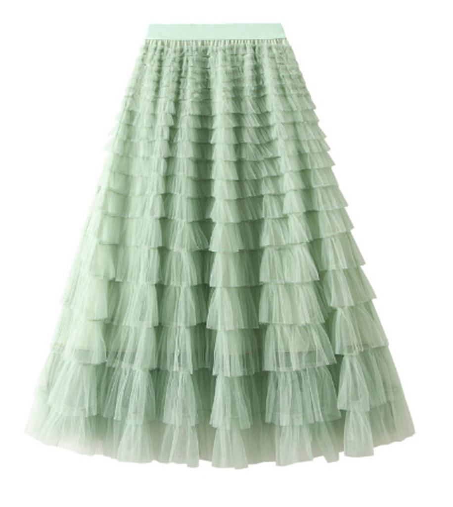 Summer Burst Fashion Сетчатая юбка до середины тела