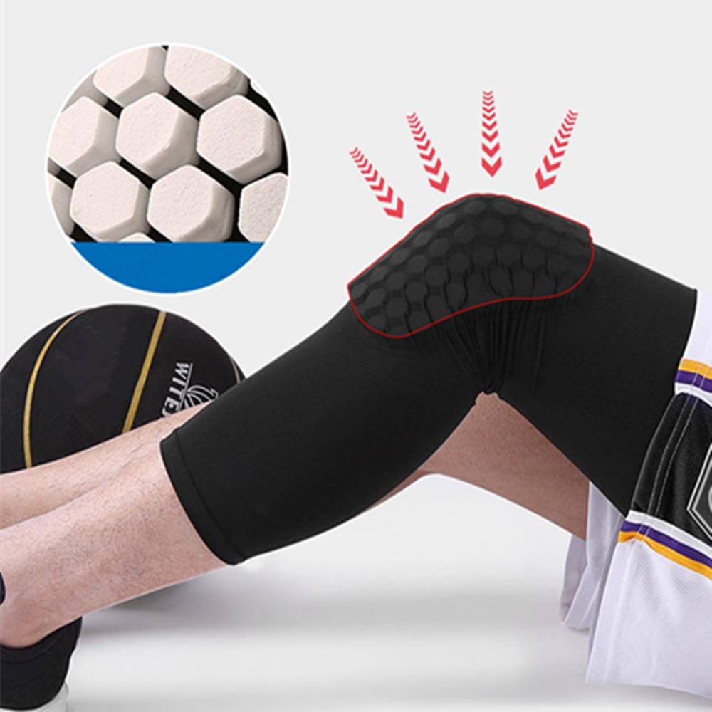 1 пара 43 см компрессионных рукавов с длинным рукавом, поддерживающих ногу, наколенник, бандаж, спортивная защита от боли