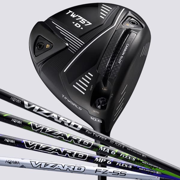 Драйвер для гольфа Honma TW757 VIZARD MA6 Лофт S Черный T//WORLD TYPE-D Угол 9.0° Жесткость