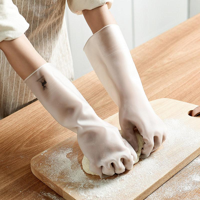 New Gloves For Kitchen Cleaning Transparent Printed Latex Gloves Laundry And Dishwashing Gloves Rubber Gloves