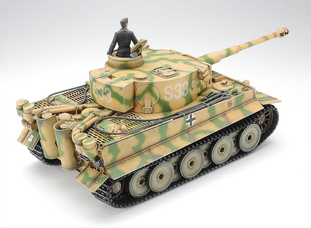 Tamiya Серия военных миниатюр 216 Немецкая армия Тяжелый танк Тигр I Ранний тип производства Пластиковая модель-конструктор 35216 1/35 №