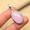 Pink Chalcedony Gemstone Handmade 925 Solid Sterling Silver Jewelry Pendant