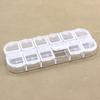 12-Compartment Clear PP Plastic Box with Individual Lids for Nail Tips DIY Tools