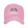 Custom Race Car Pit Crew Checkered Flag Baseball Cap Outdoor Unisex Women's Adjustable Racing Sport Dad Hat Spring Snapback Caps