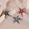 Брошь в виде морской звезды, изысканный и легкий роскошный значок, пятиконечная звезда, модный и оригинальный аксессуар для банкетного костюма.