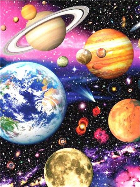 5D Алмазная картина Полный Круглый Квадратный Пейзаж Стразы Алмазная Вышивка Распродажа Космическая Мозаика Домашний Декор