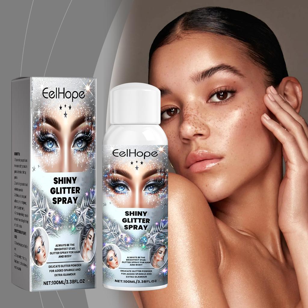 Shiny Glitter Spray Hair Body Highlight Shimmer Prom Festival Carnival Glitter Spray