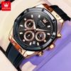 Mens Watch Waterproof Luminous Quartz Watches for Men Three Small Dial Sport Wristwatch Chronograph Date Reloj