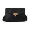 Simple Color Solid Gold Buckle Decoration Women Single Shoulder Bag Square