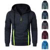 Мужская толстовка с капюшоном на молнии, карманный кардиган, мужская спортивная повседневная толстовка большого размера