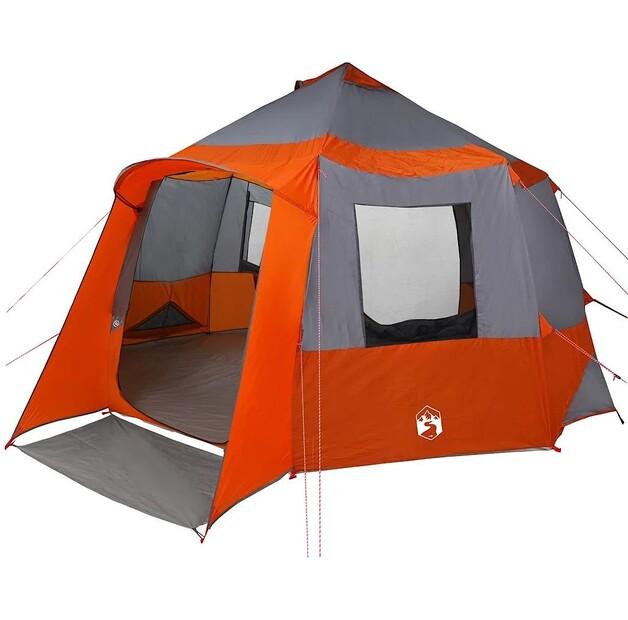 Палатка игровая VidaXL домик серо-оранжевая 405х273 см