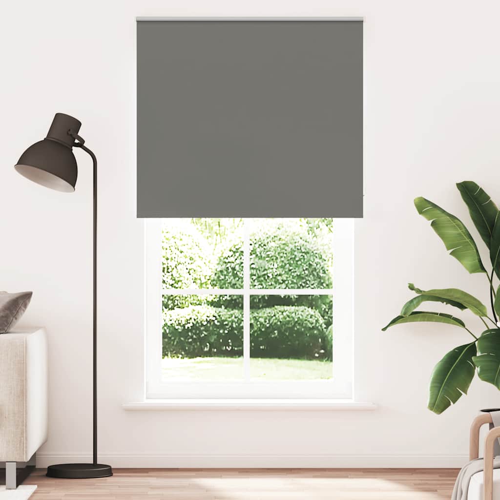 Roleta Zaciemniająca Szara 120X210Cm Szerokość Tkaniny 116,6Cm