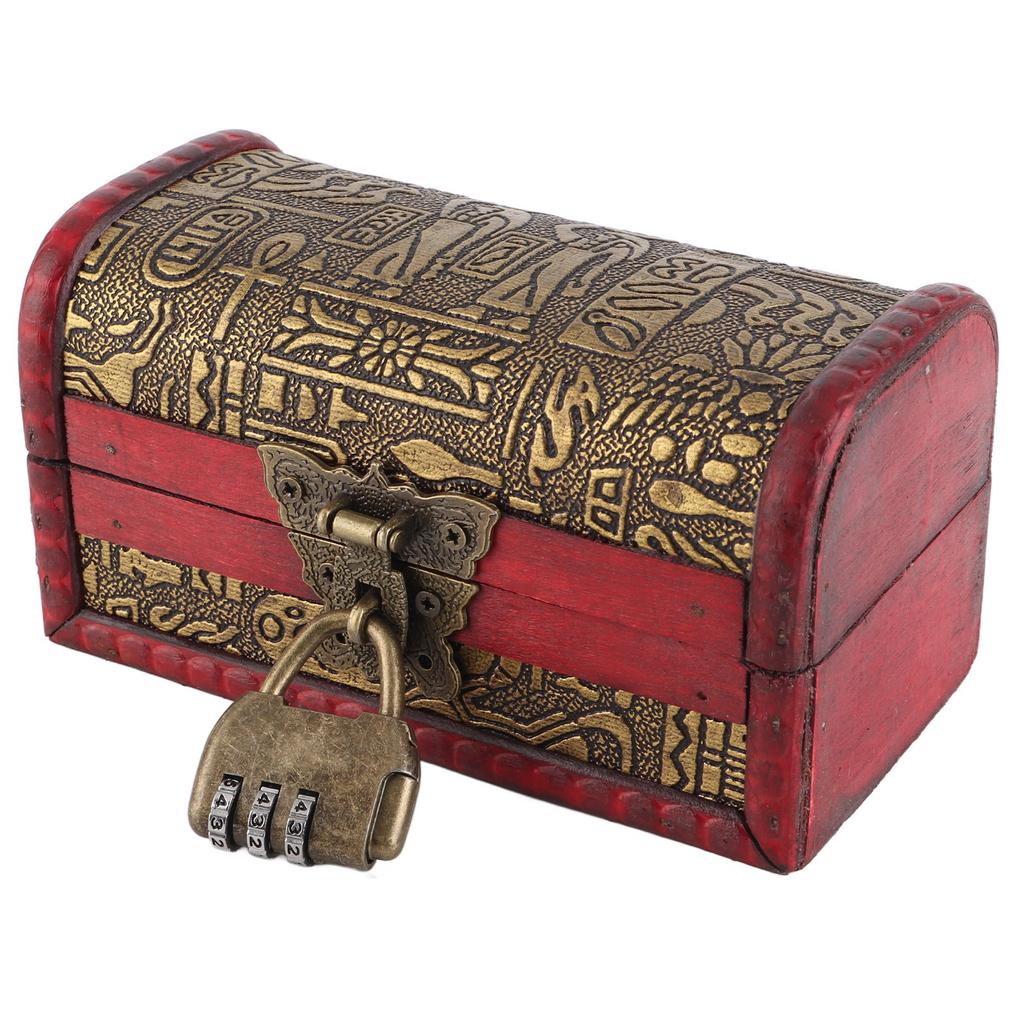 Винтажный классический деревянный футляр в европейском стиле, ящик для хранения ювелирных изделий, контейнер для украшения дома (# 1)