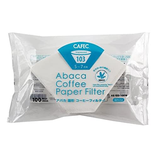 Sanyo Industries Abaca Coffee Filters 103, 5-7 Cups, 100 Filters Per Pack, AB103-100W, 3-pack