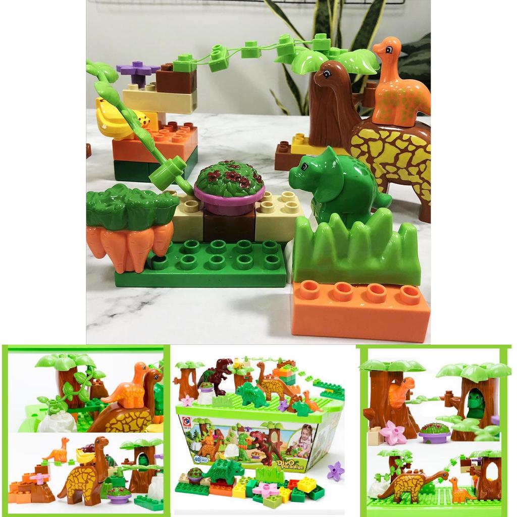 Набор строительных блоков динозавров для детей с крупными деталями из АБС-пластика для творческой игры