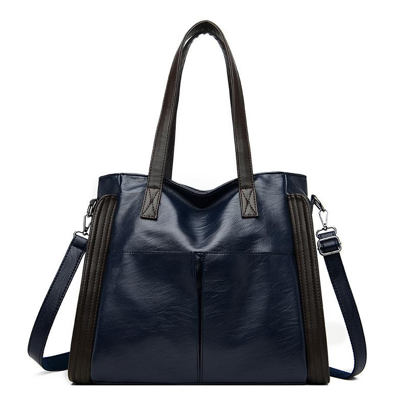 Быстрая доставка Большая вместительная мягкая кожаная сумка-тоут женская сумка Tide на одно плечо женская сумка-мессенджер сумки