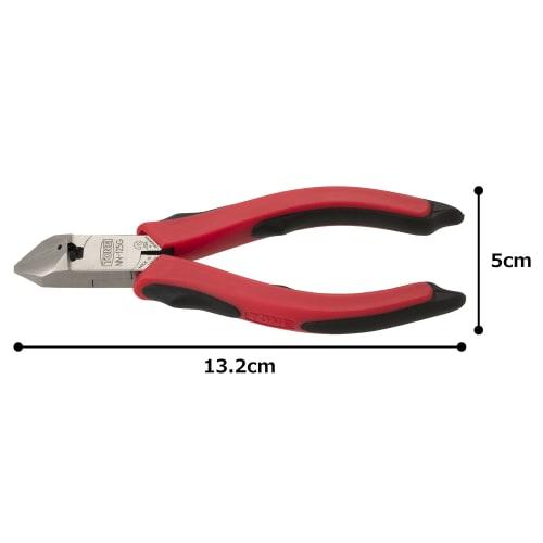 TONE NN-125G Diagonal Cutters (Master Grip Type), Red, 132mm Long