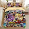 Japanese Anime Dragon Ball Bedding Set Goku Super Saiyan Duvet Cover Pillowcase 2/3pcs 3D Prints for Teens Quilt Cover