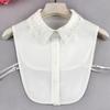 Fashion Women Fake Collar Female Shirt Solid White Hollow False Collar Ladies Detachable Collar Dress Lapel Shirt Decororation