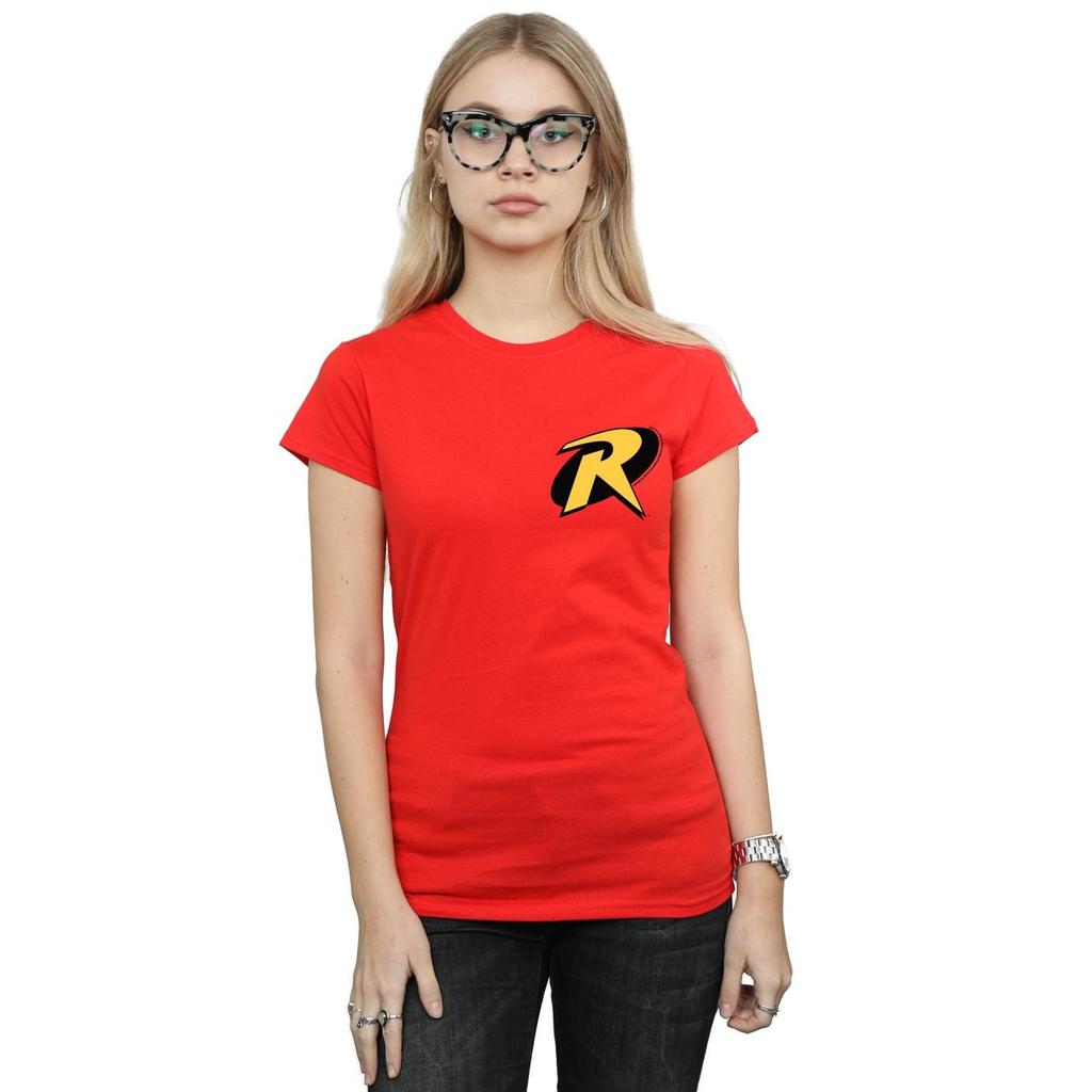 DC Comics Womens/Ladies Batman Robin Logo Cotton T-Shirt