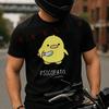 Psicopato Cute Duck With Knife Motorcycle T Shirt Cotton Summer Short-sleeved Casual Tee Men Wo