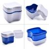 Box Cleaning Tool Dentures Container with Basket Denture Box Bath Denture Case Cleaner Brush