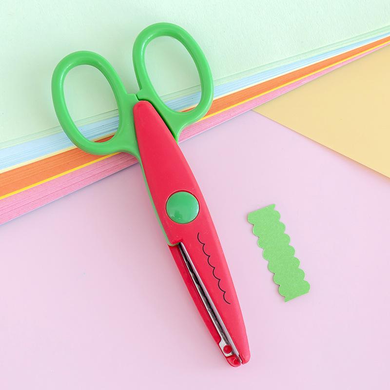 Креативные ножницы с волнистым узором, безопасные ножницы Kawaii, кружевные ножницы, карты, фото, инструменты ручной работы, DIY резак для бумаги, школьные и офисные принадлежности