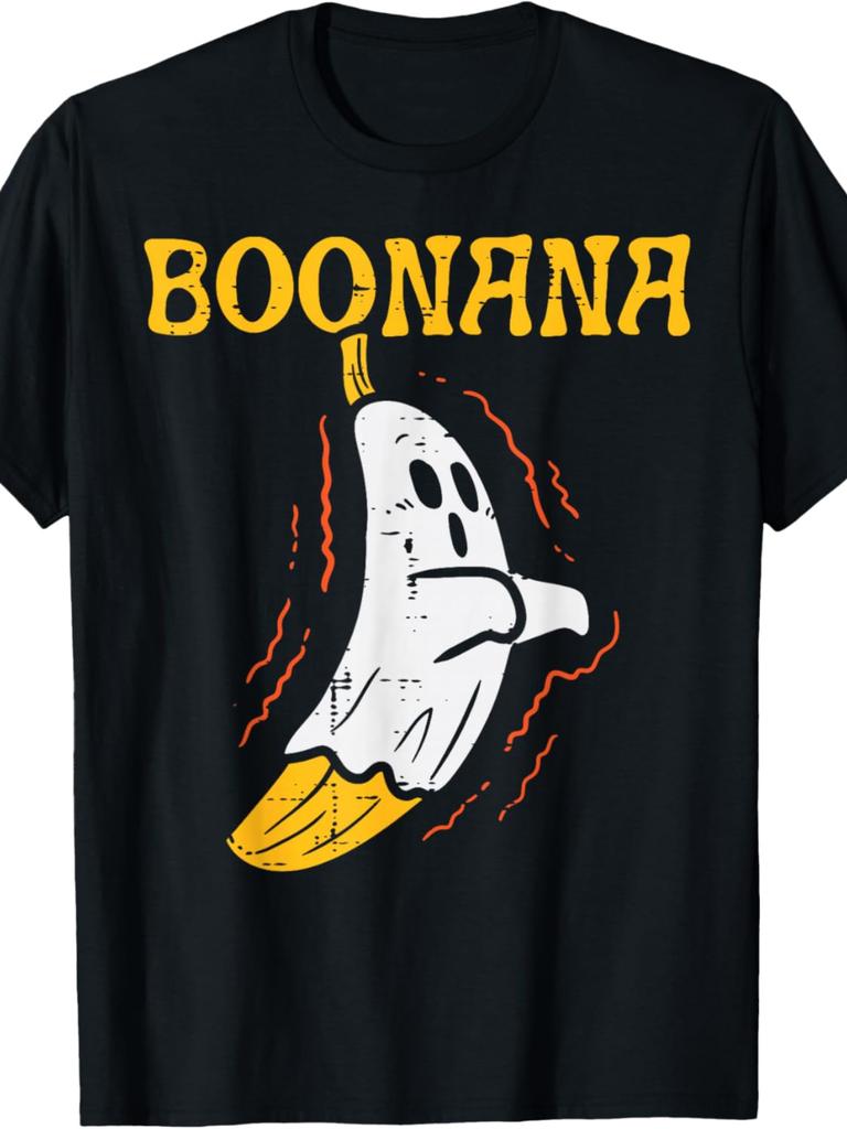 Boonana Banana Costume T-Shirt for Men, Women & Kids - Soft Cotton Black & Yellow BOONANA Print with