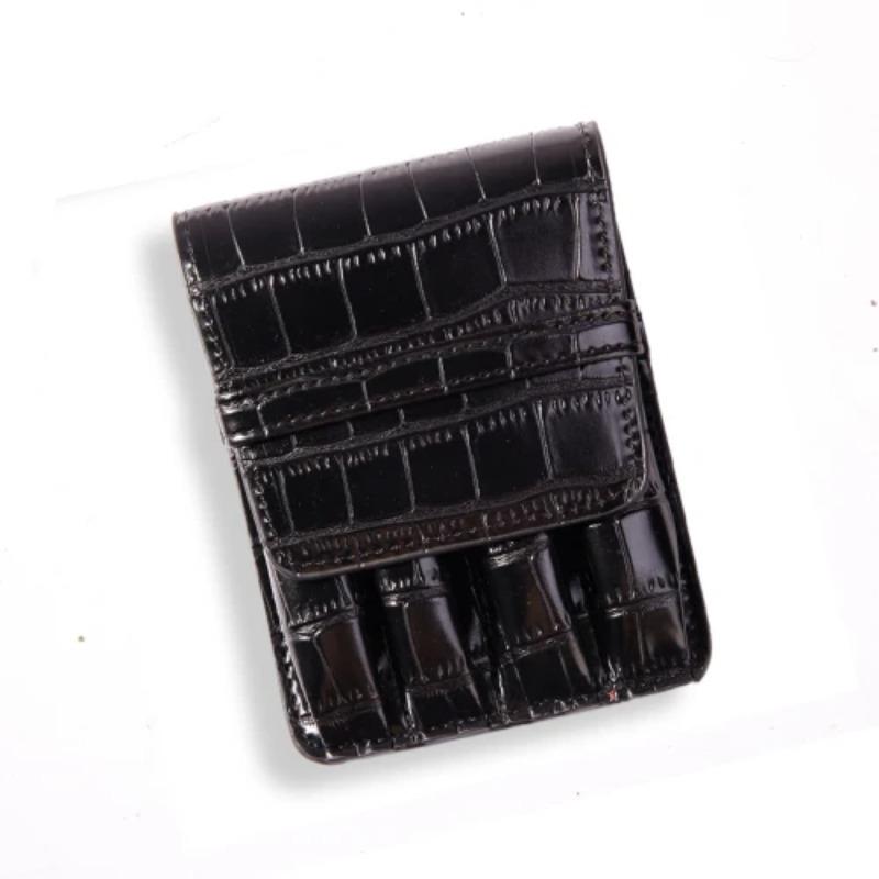 Студенческий кожаный чехол для ручек, сумка для хранения четырех ручек, студенческий деловой переносной чехол для ручек, защитный чехол