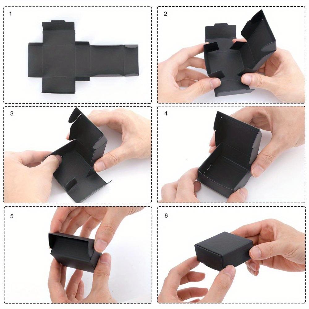 100 шт. Коробки для колец, подарочные коробки из крафт-бумаги, квадратная подарочная упаковочная коробка для ювелирных изделий, ожерелий, колец, сережек, брошей, коробки для хранения на свадьбах, юбилеях, вечеринках