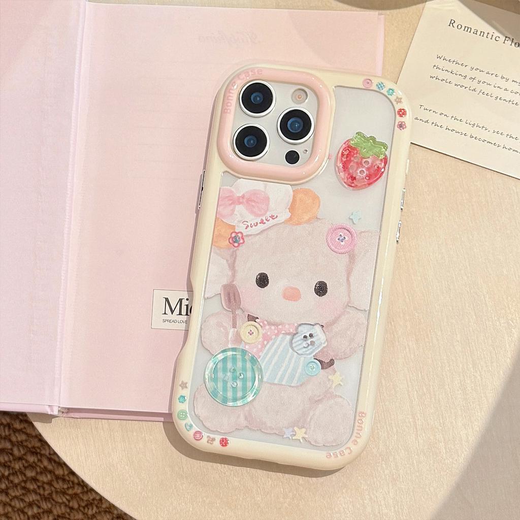 Three-dimensional Chef Small Animal Suitable for IPhone 16 Apple 15 Mobile Phone Case 14 ProMax Cartoon 12 Acrylic 11