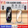 Защитная пленка для экрана, мягкое стекло для Xiaomi mi band 8 4 5 6 7, защитная пленка с полным покрытием для Miband 7, чехол, ремешок для смарт-часов, браслет