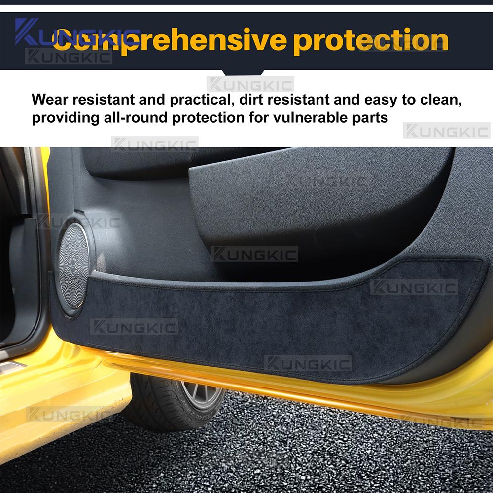 Interior Interior Sticker for Abarth 595 695 2012-2024/ Fiat 500/500C 2008-2024/ 500E 2013-2019 Flannel LHD RHD Mat Interior Panel