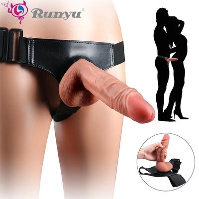 Ремешок на реалистичный фаллоимитатор, страпон, трусики, игры для взрослых, секс-игрушки для лесбиянок, женщин, пар