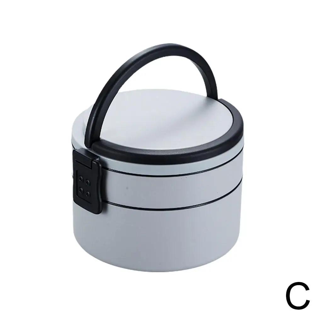 Микроволновая печь Bento Box с посудой портативный двухслойный ланч-бокс герметичные разделенные контейнеры для еды для студентов взрослых P4Y3