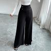 Women Casual Pants High Waist Oversized Wide Leg Office Lady Pants with Pockets