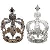 1/2Pcs Fashion Baroque Crown Cake Topper Creative Elegant Bridal Headband Retro European Style Rhinestone Crown Birthday Gift