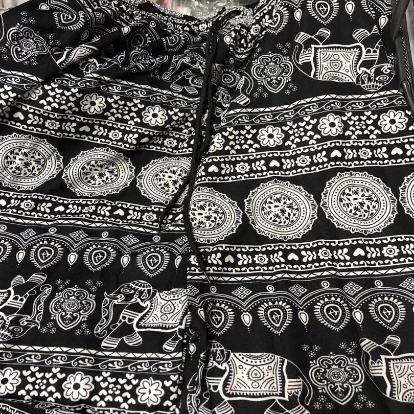 Elephant Pants Men Women Unisex Plus Size High Waist Summer Thailand Thin Straight Trousers Casual Streetwear Bottoms Clothing Fashion