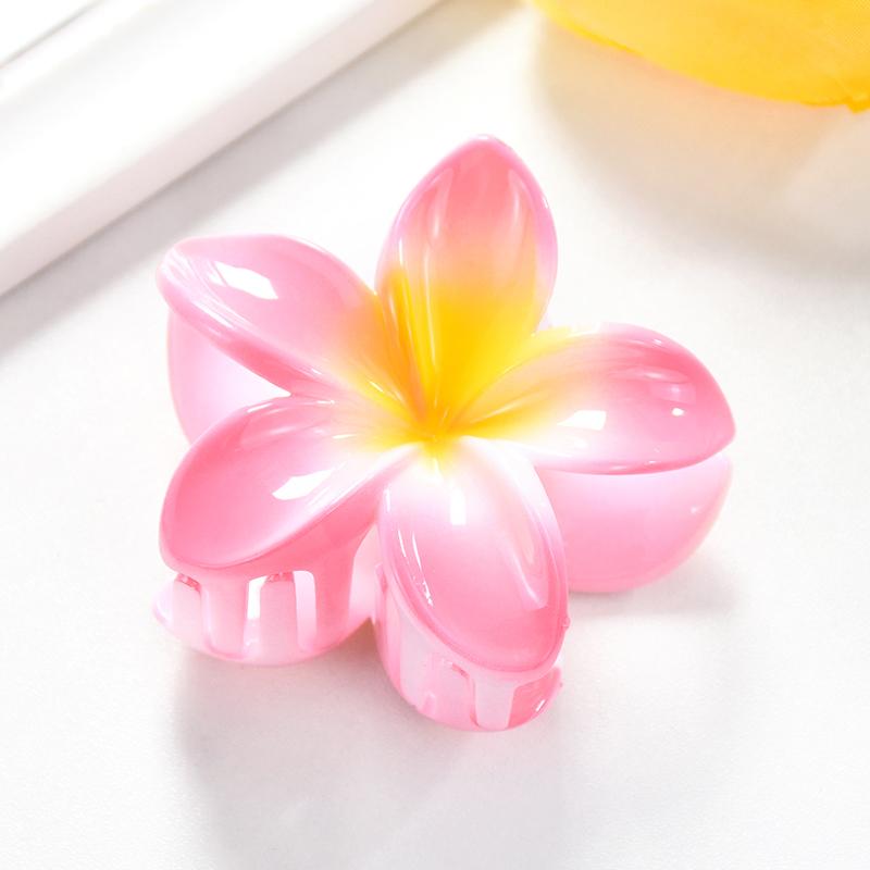 2 шт. 8 см гавайские цветы заколка для волос коготь головной убор аксессуары акриловая шпилька краб летний день рождения украшение свадебный подарок