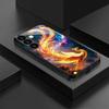 Чехол из закаленного стекла 'Огненный Феникс' для Samsung Galaxy S26 S25 S24 S23 S22 S20 FE/Ultra/Plus, противоударная задняя крышка