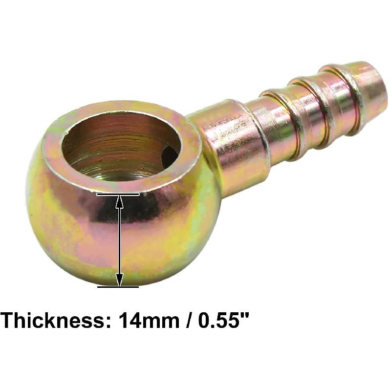 2 шт. 5/16" 8 мм Внутренний Диаметр Штуцер для Шланга 14 мм Фитинг под Шайбу Адаптер-Соединитель Топливной Линии для