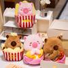Birthday Gift Simulation Capybara Doll Multicolor Fluffty Animal Doll Plush Capybara Toy  Kids