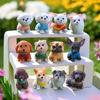12Pcs Resin Craft Dog Ornaments Desktop Decoration Dog Figurine Animal Statue  Miniature Landscapes