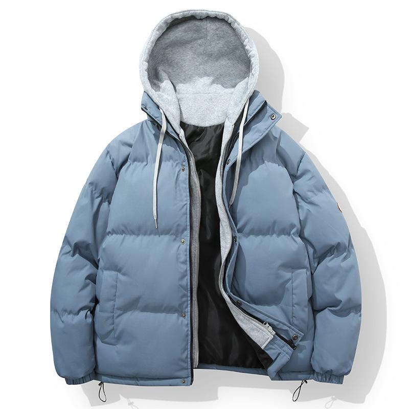 Поддельные двухкомпонентные хлопковые одежды, мужская модная хлопковая одежда, зимняя утолщенная новая одежда для хлеба, модное пальто