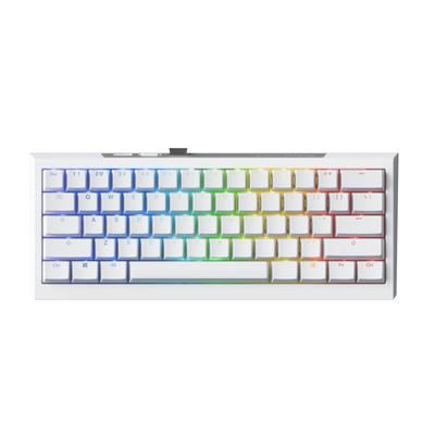 Ducky One X Mini Беспроводная Игровая Rapid 61 US Индукционная KB0929 Клавиатура 60%, Белая, Триггер, Компактная, Клавиши, Раскладка, Переключатели,