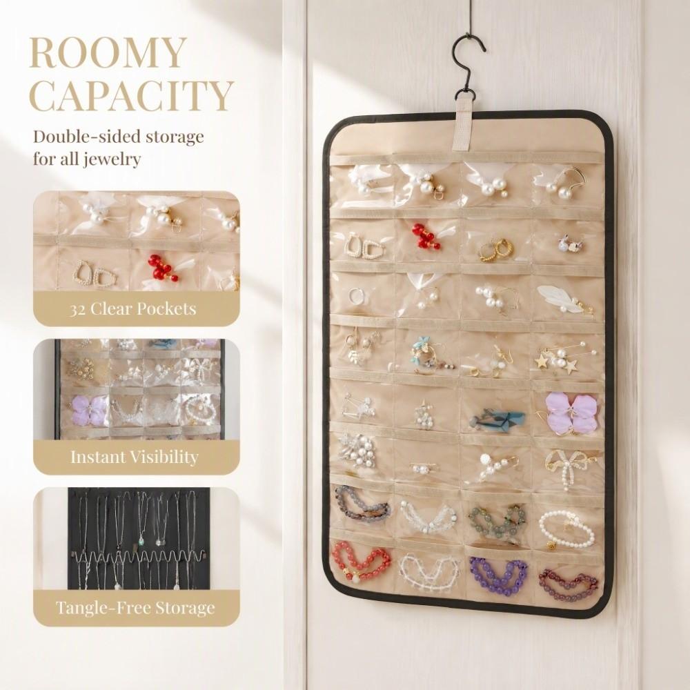 With Hanger Hanging Jewelry Organizer Wall Mount Wall Jewelry Storage For Women