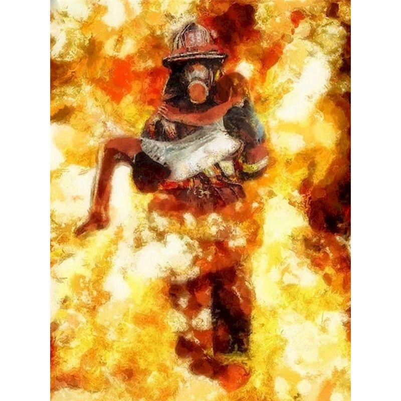 5D DIY Diamond Painting Firefighters Cross Stitch Kits Figures Diamond Embroidery Sale Mosaic Picture Home Decor Gift