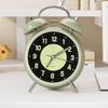 Metal Construction Vintage Silent Alarm Clock Round Pointers Luminous Alarm Clock  Student Use